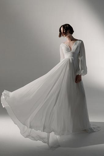 Свадебное платье а-силуэт с рукавами #3508
